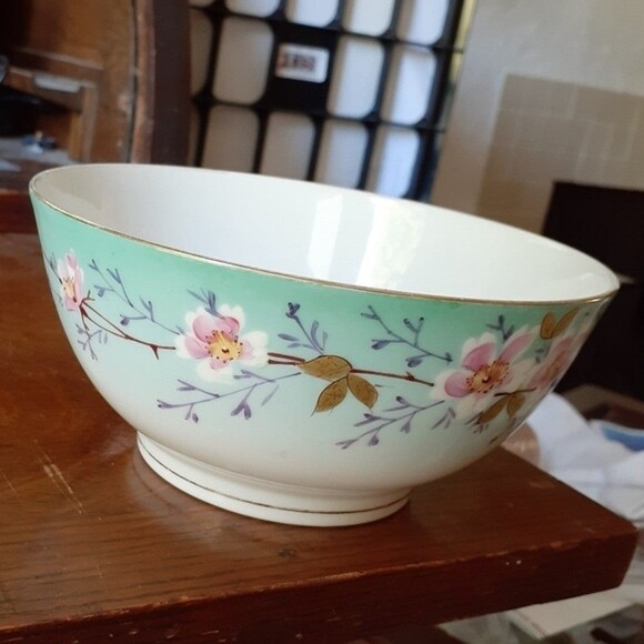 Antique D&C Limoges Bowl Hand Painted Cherry Blossom Porcelain Delinieres & Cie - Picture 2 of 12